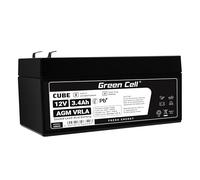 Batería de Plomo de Gel AGM 12 V 3,4 Ah Green Cell batería para SAI batería de Plomo Sealed Lead-Acid Batería VRLA Resistente a ciclos, Sistema de Alarma Juguete Caja pesquera Linterna Linterna