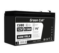 Batería de Plomo de Gel AGM 12 V 8,5 Ah Green Cell batería para SAI batería de Plomo Sealed Lead-Acid Batería VRLA Resistente a ciclos, Sistema de Alarma, Juguete de Caja de Pescado
