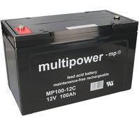 Batería De Plomo Multipower MP100-12I Pb 12V / 100Ah Ciclón, M6 Rosca Interna