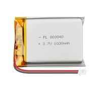 Batería de polímero de litio 803040,1S de 3,7 V, 1000 mAh, con protección PCM, Micro JST de 1,25 mm, conector de 2 pines, para ESP32 Arduino NodeMCU