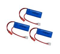Batería De Polímero De Litio De 7,4 V, 600 MAh, 20 C, Compatible Con WLtoys, For Coches De Carreras RC K969, K979, K989, K999, P929 Y P939.(3pcs)