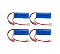 Batería De Polímero De Litio De 7,4 V, 600 MAh, 20 C, Compatible Con WLtoys, For Coches De Carreras RC K969, K979, K989, K999, P929 Y P939.(4PCS)