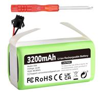Batería de Repuesto 14,4V 3200mAh Compatible con Conga Excellence 990/950/1090/1790/1990, Eufy RoboVac 11/11S/30/30C/35C, Ecovacs Deebot N79/N79S, IKOHS Netbot S14/S15