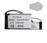 Batería de repuesto 802540 compatible con Sena 10S Series Sena 10S-01 and Sena 20s Series Sena 20s-01 Sena 20s Evo Sena 30K Sena 30K-01D Motorcycles Bluetooth Headset Battery Replacement