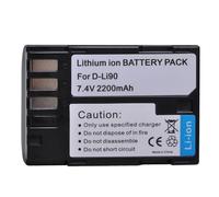 Batería De Repuesto D-LI90 DLI90 De 2200mAh, Cargador Dual LED, Compatible Con PENTAX, 645D 645Z K-01 K-1 K-3 II K-5 II K-5 IIs K-7 K01 K3(1pcs battery)