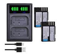 Batería De Repuesto D-LI90 DLI90 De 2200mAh, Cargador Dual LED, Compatible Con PENTAX, 645D 645Z K-01 K-1 K-3 II K-5 II K-5 IIs K-7 K01 K3(2 Battery 1 Charger)