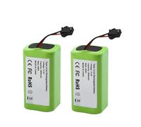Batería De Repuesto De 14,4 V 2800 MAh, Compatible Con Ecovacs, Compatible Con Deebot, N79S DN622, Compatible Con Eufy, Compatible Con RoboVac, 11 11S 30C 35C 15C G30 G10(2pcs)