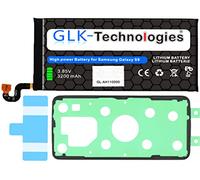 Batería de repuesto de alta potencia compatible con Samsung Galaxy S9 SM-G960F/DS EB-BG960ABE | batería original GLK-Technologies | batería de 3200 mAh | incluye 2 juegos de cinta adhesiva