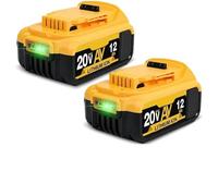 Batería de repuesto de litio DCB184 de 20 V y 12,0 Ah, compatible con Dewalt 18 V DCB184 DCB200 DCB182 DCB180 DCB181 DCB182 DCB201 DCB206(DW-20V 12AhX2)