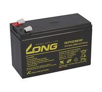 Batería de repuesto Eaton 5P650i 12 V 9 Ah AGM de plomo equivalente a 7590116 Kung Long WP1236W alta corriente 6,3 mm Faston SAI batería sin mantenimiento 151 x 65 x 94 mm 2,7 kg