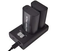 Batería de Repuesto (Paquete de 2) Smart LED Cargador Dual USB Compatible para DMW-BLJ31 DMW-BLJ31e y LUMIX S1, LUMIX S1R, LUMIX S1H, DMW-BGS1R