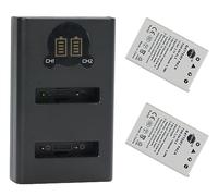 Batería de Repuesto (Paquete de 2) Smart LED Cargador Dual USB Compatible para EN-EL5 y Coolpix P3, P4, P80, P90, P100, P500, P510, P520, P530, P5100, P6000, S10 Cámara