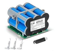 Batería de repuesto para aspiradora en seco y húmedo de 4000 mAh/21,6 V para Tineco Floor One S5 /S5 Pro /S5 Pro 2/S5 Smart /S5 Steam batería de larga duración (1 batería + 1 pincel + cinta adhesiva