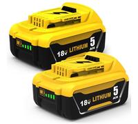 Batería de repuesto para DeWalt DCB184, 18 V, 5,0 Ah, DCB182, DCB180, DCB184, DCB200, DCB182, DCB181, DCB201, batería para herramientas DeWalt 18 V Goodexo