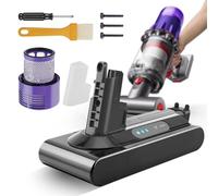 Batería de repuesto para Dyson V10 Cyclone/Animal/Absolute/Fluffy/Motorhead SV12, batería de repuesto con gran capacidad (1 filtro de puesto)