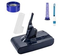 Batería de repuesto para Dyson V8, 6800 mAh, compatible con aspiradoras Dyson V8 + 2 filtros, para SV10 Absolute