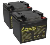 Batería de repuesto para Freerider Baltrum, Bornholm 2 x Kung Long 12 V 50 Ah batería de plomo resistente a ciclos AGM VRLA