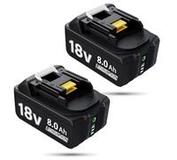 Batería de repuesto para Ma-Kita Li-ion 8000 mAh BL1860B BL1860 BL1850 BL1850 BL1850B BL1840B BL1840B BL1840 BL1830B 194205-3 LXT-400 BL1830 con batería LED para herramientas (2 unidades)