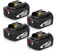 Batería de repuesto para Makita (4 unidades, 18 V, compatible con BL1860B, BL1860, BL1850B, BL1850, BL1840B, BL1840, BL1830B, BL1830, BL1820, BL1815, BL1825, BL1835, BL1845, con indicador LED)