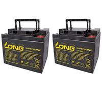 Batería de repuesto para Meyra Power Primus 2 x Kung Long 12 V 50 Ah batería de plomo resistente a ciclos AGM VRLA AKKUman Set