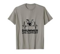 Batería de Soporte Vital para batería Heartbeat Rhythm Camiseta