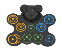 Batería de tono ajustable, tamaño compacto, regalo perfecto, aspirantes a músicos, equipo de batería electrónica plegable con alimentación USB, ideal para estudio y uso al aire libre