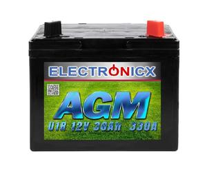 Batería de Tractor de césped Electronicx 12V 30Ah AGM batería para cortacésped batería 30 Ah cortacésped Tractor cortacésped más Derecho U1R 330A Tractores de césped