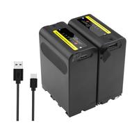 Batería Decodificadora NP-F990 NP F970 F980 F960, Compatible con Sony, Videocámara HXR-MC1500C NEX-EA50 HVR-Z7C For Luz LED For Vídeo(2 Pcs Battery)