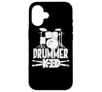 Batería Divertida Drummer Kid Drummer Boy Carcasa para iPhone 16