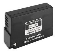 Batería DMW-BLD10 Compatible con Panasonic Lumix DMC-GF2, DMC-G3, DMC-GX1 (teildecodiert -> OHNE Restlaufzeitanzeige!)