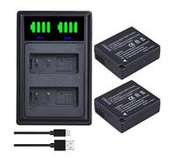 Batería DMW-BLG10 BLG10E BLG10PP BLE9 BLE9E BLE9PP, Compatible con Panasonic, Lumix DMC GF6 GX7 GX80 GF3 GF5 LX100 DC-TZ99(Set)