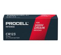 Batería Duracell Procell CR123A Manganeso de Litio 3,3V 1,6Ah Pack 10 unidades