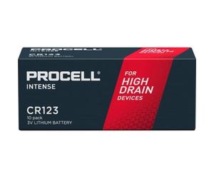 Batería Duracell Procell CR123A Manganeso de Litio 3,3V 1,6Ah Pack 10 unidades