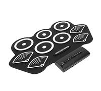 Batería Electrónica, Almohadilla de Práctica de Batería Enrollable de 100-240 V, Regalo Portátil para Amigos que Coleccionan Espectáculos Infantiles (Enchufe de la UE)