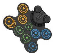 Batería electrónica fácil de transportar de 39 x 34 cm con alimentación USB, adecuada para clases de música y reuniones de estudio, regalo musical para niños