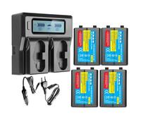 Batería EN-EL18D EN-EL18d ENEL18d + Cargador Dual LCD Rápido Inteligente, Compatible con Nikon, For Empuñaduras De Cámara Z9 D4 D4S D5 D6 D800 D850 D500(4 Battery 1 Charger)