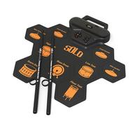 Batería enrollable,Almohadilla de práctica de batería enrollable | Tambor eléctrico, máquina de almohadillas de batería con 2 pedales y 2 baquetas, regalo de cumpleaños navideño para adultos