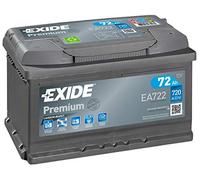 Batería Exide de arranque de carbono EA722, 12 V, 72 Ah