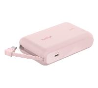Belkin BoostCharge batería Externa de 10 000 mAh, Power Bank portátil con Cable Integrado PD (20 W), Carga rápida por USB-C Power Delivery 10K, Cargador móvil, Rosa