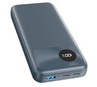 Batería Externa 20000mAh - A ADDTOP 22,5W Carga Rápida Powerbank 2 USB C Entrada&Salida 1 USB A Salida, Cargador Portátil PD3.0QC4.0 LED Digital y para Android iPhone 16 15 14 13 12 Tablets Bleu