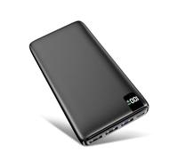 Batería Externa 26800mAh Power Bank: Riapow 22,5W USB C Carga Rapida Cargador Portátil, con 4 USB Puertos y Pantalla LED Bateria Portatil para Smartphone, Tablet y Más