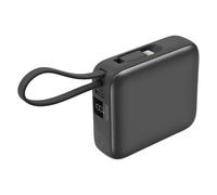 Batería externa Akashi ALTPBCAB10GR 10 000 mAh cables USB-C y Lightning integrados negra