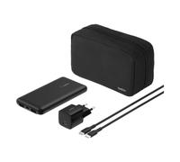 Belkin Kit de Accesorios de Carga portátil 4 en 1, Batería Externa de 10 000 mAh, Cargador USB-C de 25 W, Cable USB-C de 60 W y Estuche de Transporte, Carga rápida, Diseño Compacto para Viajar