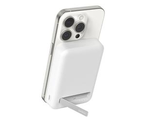 Batería externa Belkin BoostCharge Pro 10.000mAh Qi2 MagSafe soporte blanco