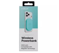 Batería externa Celly 3000 mAh USB-C Turquesa
