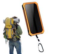 Batería externa con energía solar, cargador multifunción, capacidad de 10000 mAh, carga inalámbrica, luz incorporada, dispositivo de carga rápida para viajes, hogar, exterior, camping, 6,34 x 3,11 x