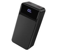 Batería externa de 50000 mAh, carga rápida de 22,5 W, USB-C con 4 salidas y 2 entradas, pantalla LED, gran capacidad, batería externa para iPhone, Samsung, iPad, etc.