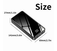 Batería externa de 50000 mAh con pantalla LED y 4 puertos USB.