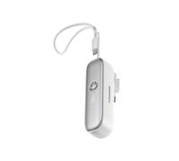 Batería Externa de Carga rápida de 20W y 5000 mAh. Incluye Conector Plegable y Cable USB-C para iPhone 17/16/15/Pro MAX, Galaxy S25/S24/S23, iPad Air, Pixel 10/9/8. Color Blanco.