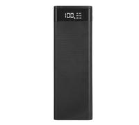 Batería externa de diseño delgado con carga rápida, pantalla LED, compatibilidad universal, carga para múltiples dispositivos, cables integrados,